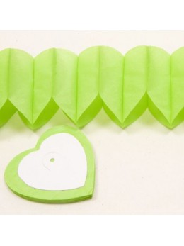 Guirlande coeur vert anis 6m | Fêtes en folie