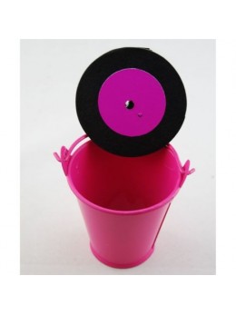 6 mini vynil porte nom fuchsia | Fêtes en folie