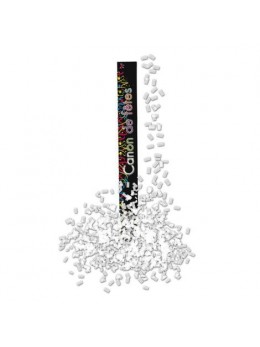 Canon à confetti ignifugés blanc 80cm | Fêtes en folie