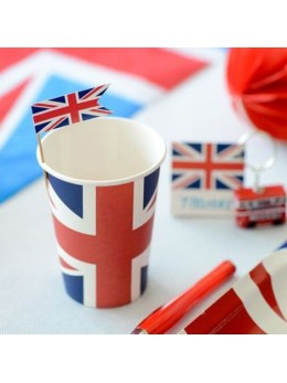 8 Gobelets Angleterre | Fêtes en folie