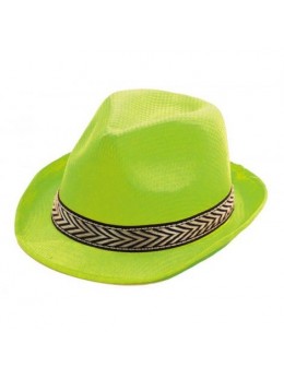 Chapeau Tony polyester vert fluo