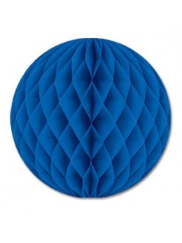 Boule papier ignifugé 25cm bleu roi|Fêtes en folie