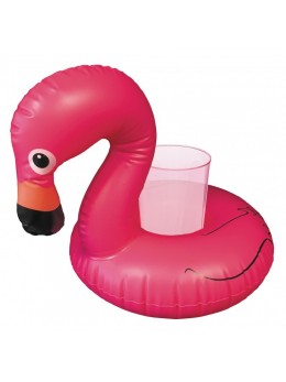 Porte verre gonflable flamant rose