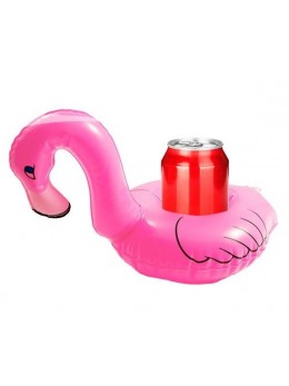 Porte verre gonflable flamant rose