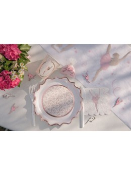 20 Serviettes ballerine rose