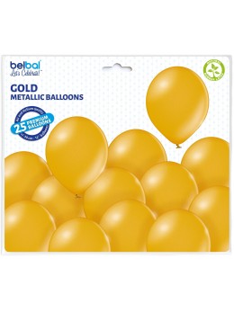 25 ballons premium or métal | ballon de baudruche pas cher- Fête en folie