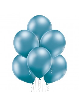 6 Ballons bleu glossy