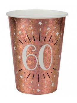 10 gobelets 60 ans rose gold