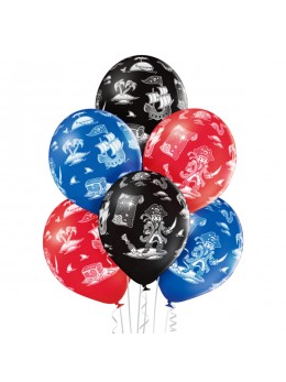 10 ballons pirate assortis