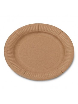 50 Assiettes kraft biodégradable 23 cm