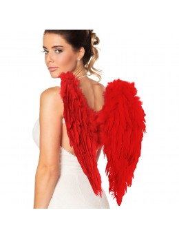 Ailes d'ange plumes rouge 50cm