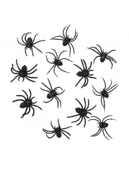 Lot de 12 araignées noires