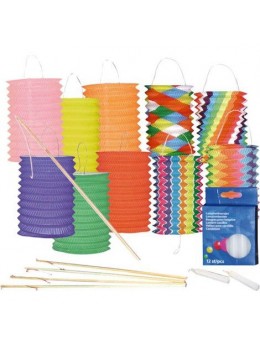 Pack 72 lampions 13cm + accessoires | Fêtes en folie