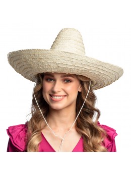 Sombrero mexicain naturel 49cm