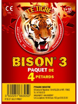 20 PAQUETS 4 PETARDS BISON N°3