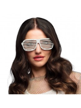 Lunettes party blanc argent