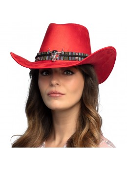 Chapeau cowboy django rouge