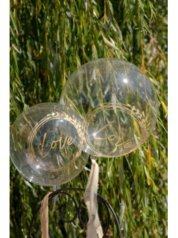 Ballon bulle transparent Love 60cm