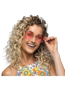 Lunettes Big hippie rose