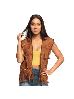 Déguisement gilet à franges femme