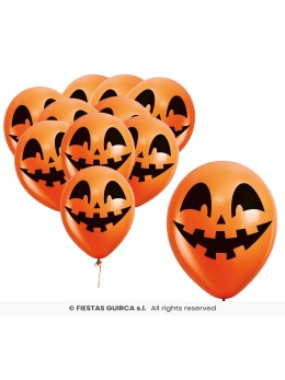 10 Ballons citrouille Halloween