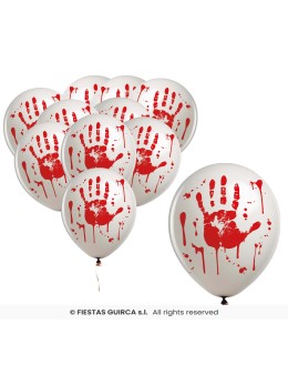 10 Ballons Halloween ensanglantés