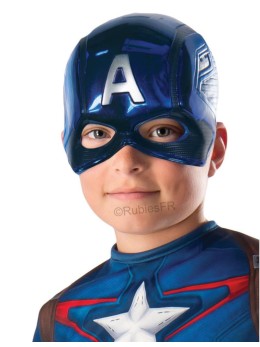 Demi masque PVC Captain America™ enfant