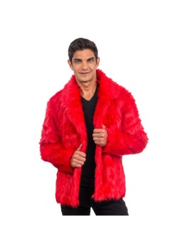 Veste de carnaval fourrure rouge