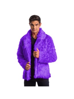 Veste de carnaval fourrure violette