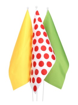 3 Drapeaux tissu course cycliste