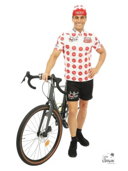 Déguisement humoristique cycliste maillot pois