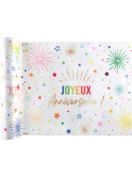 Chemin de table Joyeux anniversaire 3m