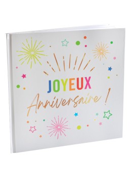 Livre d'or anniversaire blanc