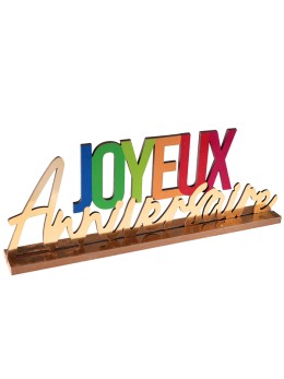 Lettres Joyeux anniversaire multicolore