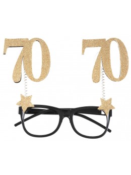 Lunettes âge paillette or 70 ans