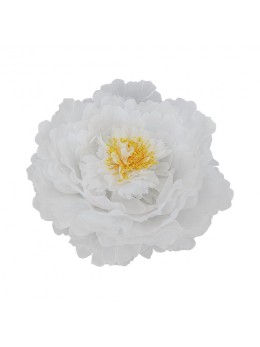 Tête de pivoine tissu 28cm blanc