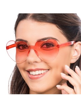 Lunettes coeur rouge