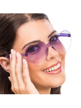 Lunettes coeur violettes