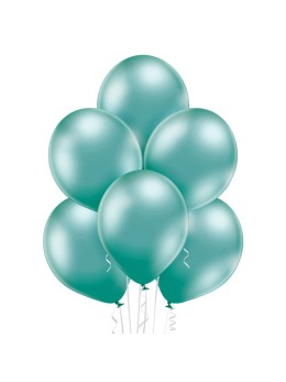 8 Ballons vert emeraude glossy