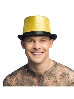 Chapeau haut de forme or