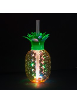 Gobelet Ananas LED avec paille