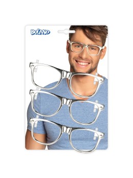 Pack 3 lunettes argent