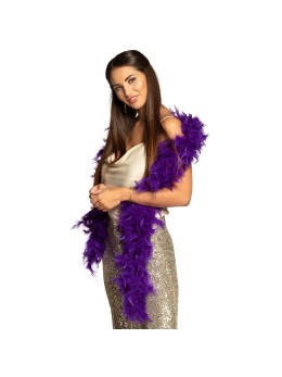 Boa en plumes 1m80 violet