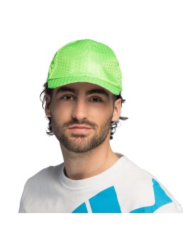 Casquette sequin fluo vert
