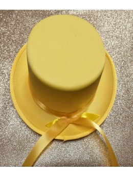 Chapeau haut de forme jaune
