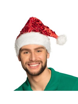 Bonnet père noël paillettes