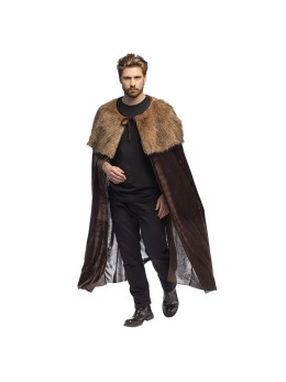 Déguisement cape viking fourrure brune