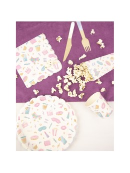 8 Assiettes anniversaire girly - Fete en Folie