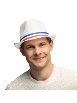 Chapeau supporter France blanc | Fêtes en folie