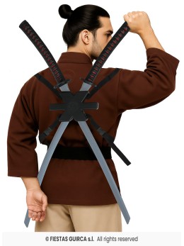 Set ninja adulte épées dans le dos